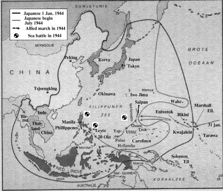 Map of Japanese capture area 1944.