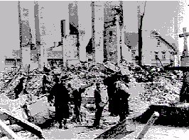 Warsaw after the bombing