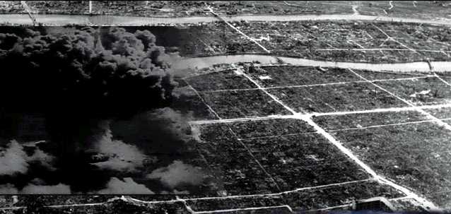 The world's first atomic bomb on Hiroshima