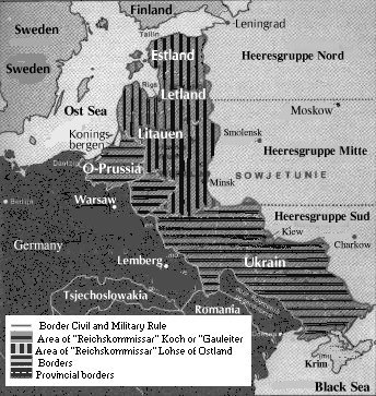 Map: Borders Civil and Military Rule
