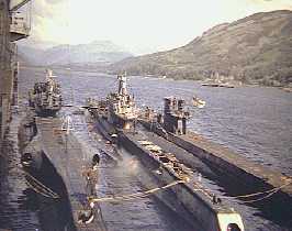 Submarine alongside its tender