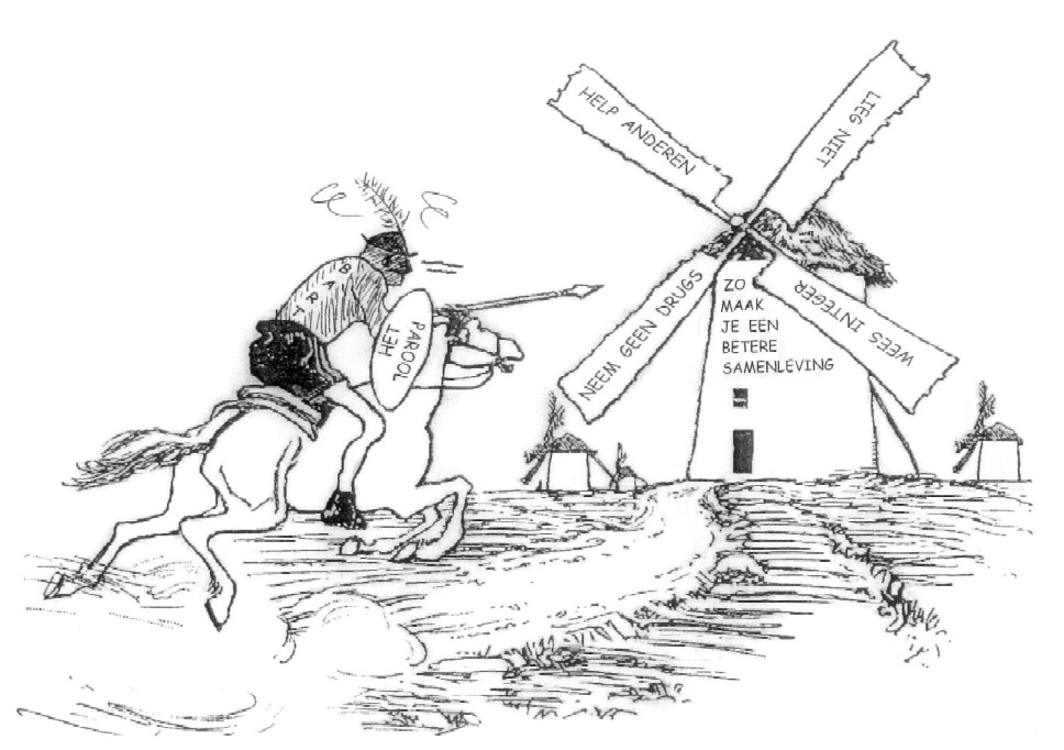 Cartoon: Bart Middelburg als Don Quichotte